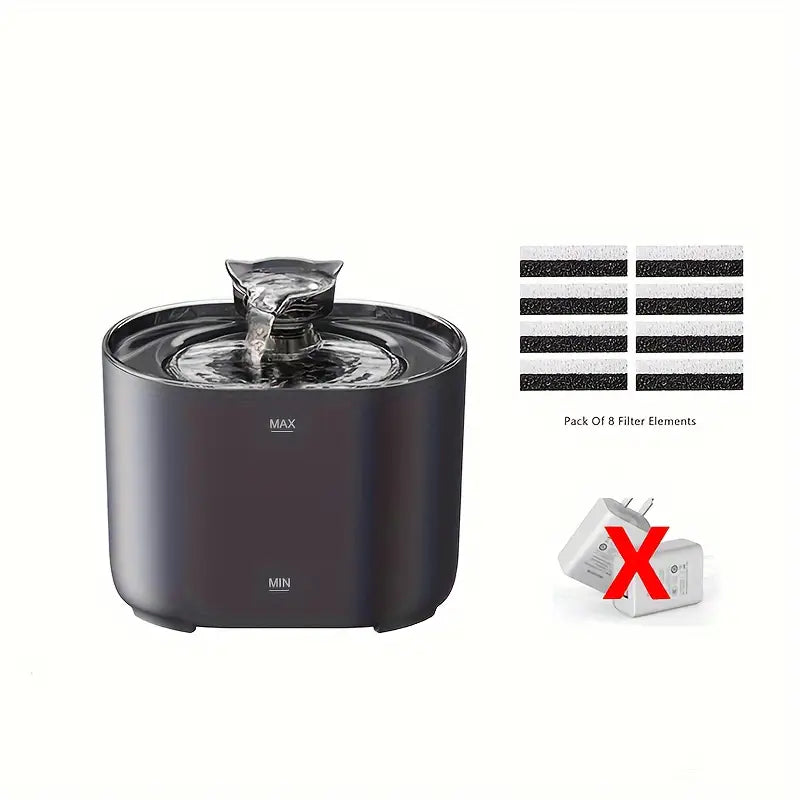 Cat Water Fountain 2.2L – Ultra-Quiet USB Powered + FREE Silicone Pet Brush!