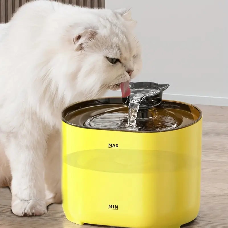Cat Water Fountain 2.2L – Ultra-Quiet USB Powered + FREE Silicone Pet Brush!