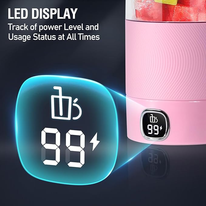 Electric Juicer Cup 6 Blades Blender Milkshake Machine USB Portable Fruit Milk Mixing Tool Mini Fresh Juice Blender
