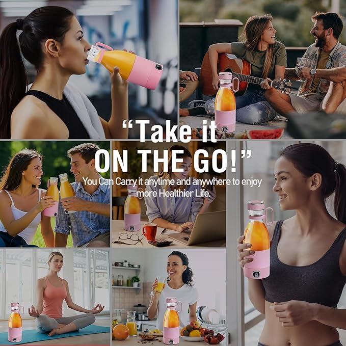 Electric Juicer Cup 6 Blades Blender Milkshake Machine USB Portable Fruit Milk Mixing Tool Mini Fresh Juice Blender