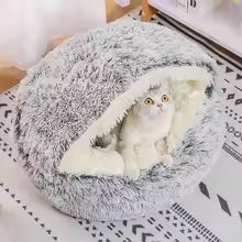 Tieker Plush Pet Bed Round Cat and Dog Soft Bed